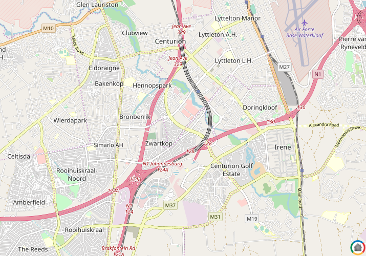 Map location of Zwartkop